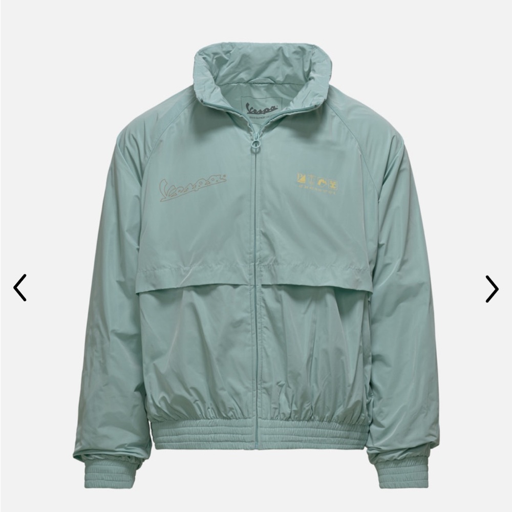 Vespa Women's Origin Mint Light Green Windbreaker Hoodie Jacket M